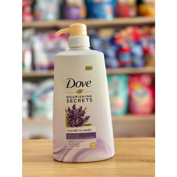 Dầu gội Dove vào nếp tự nhiên - Hương hoa Oải Hương Pháp và hương thảo- 640g