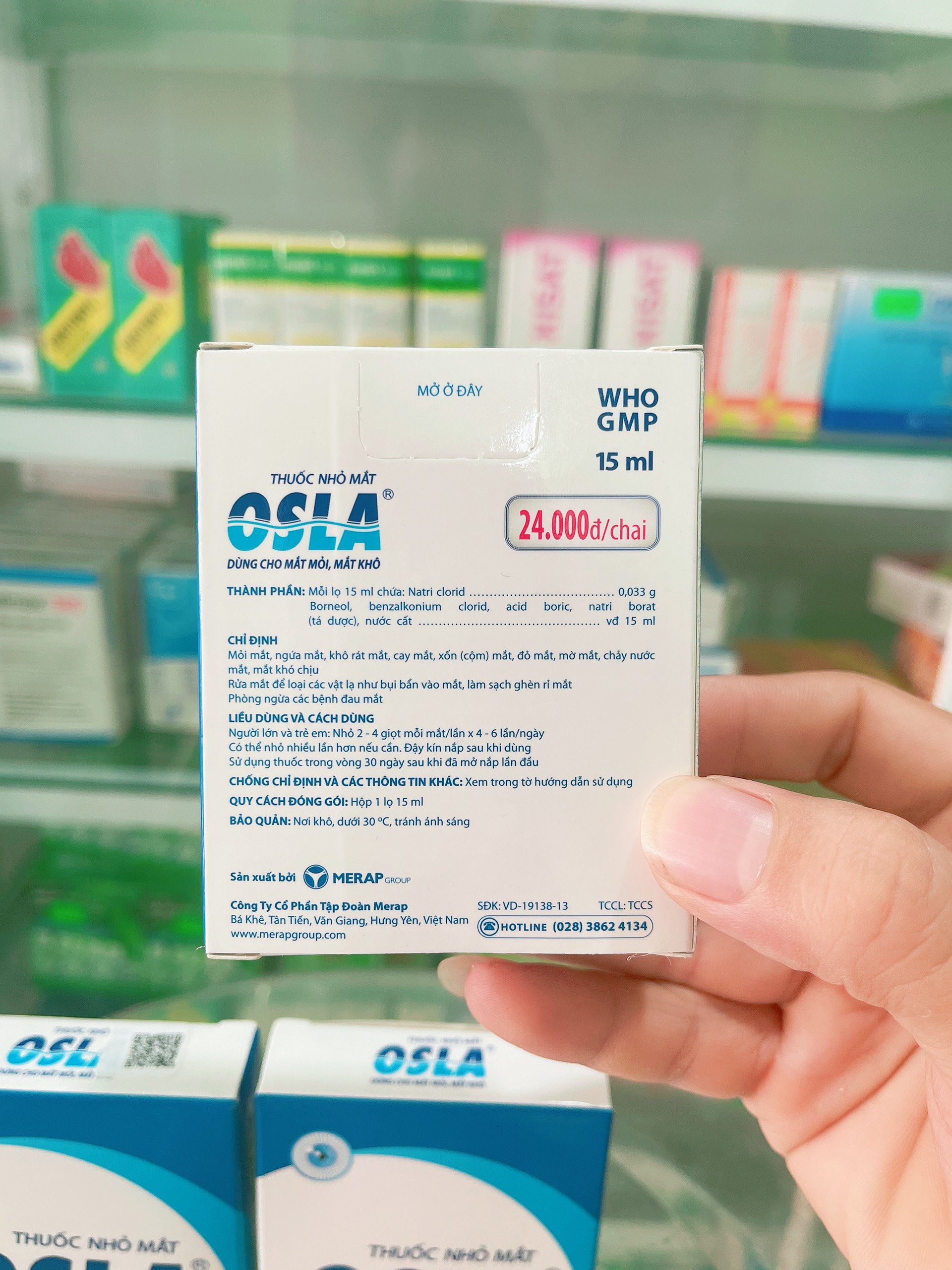 Nhỏ mắt Osla (mỏi mắt, khô mắt) date mới 2022