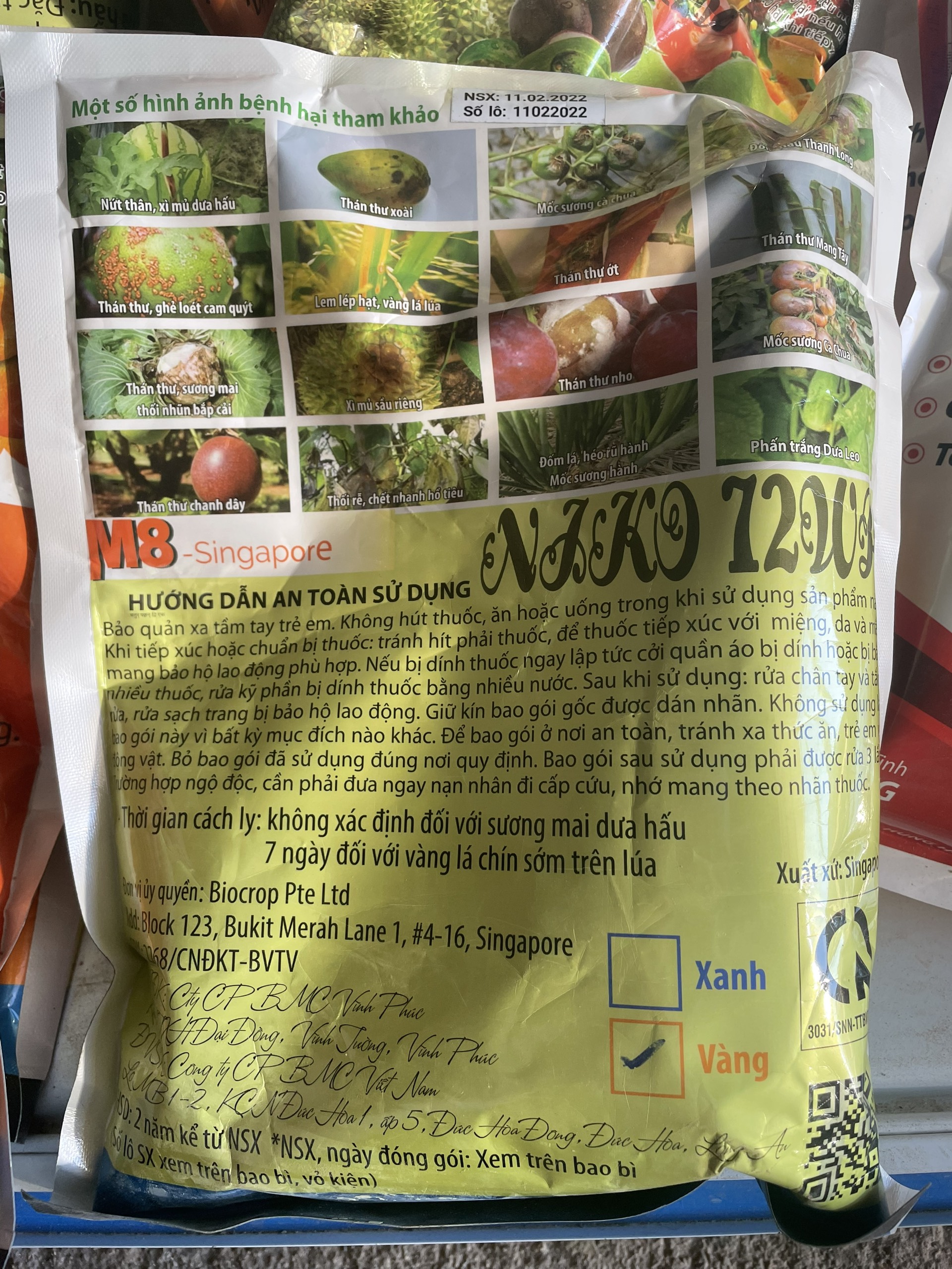 Thuốc trừ bệnh M8 singapore