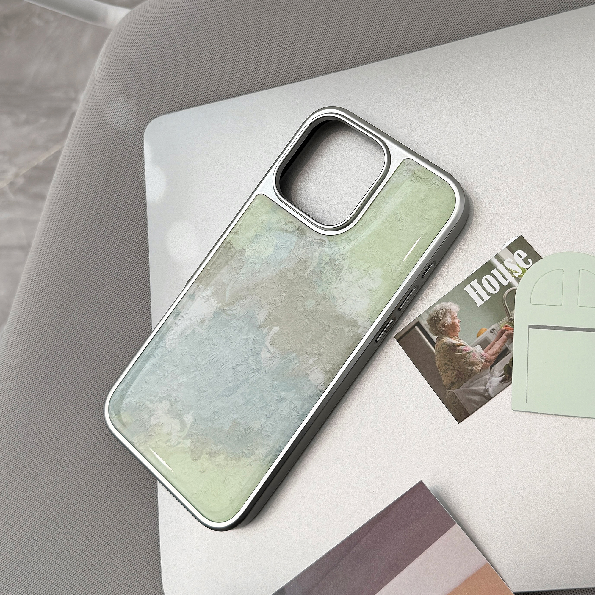 Sroof%20Case%20For%20iPhone%2013%2014%2015%2016%20Pro%20Max%20New%20electroplated%20drip%20glue%20small%20fresh%20art%20green%20oil%20painting%20Phone%20Case%20Back%20Cover%20-%20Image%207