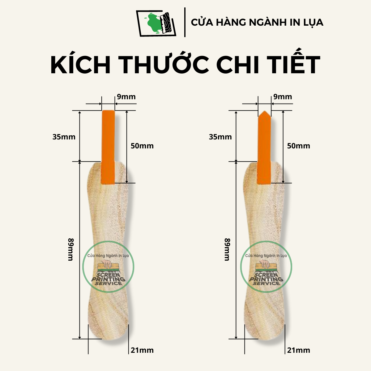Dao gạt mực in lụa dày 9mm, độ cứng 75 độ (Cứng)