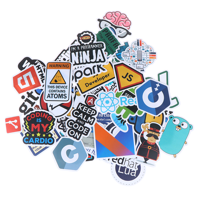 50Pcs Internet Java Stickers Programmer DIY Suitcase Laptop Guitar Car ...