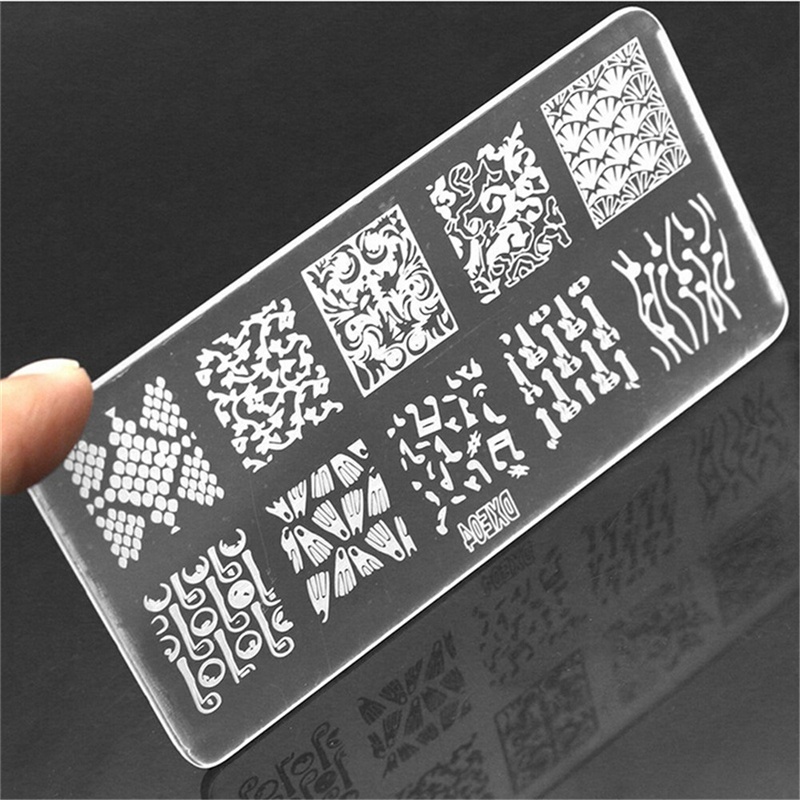Nail Art Stamp Stencil Stamping Template Plate Set Tool Stamper Design Kit Hot. 