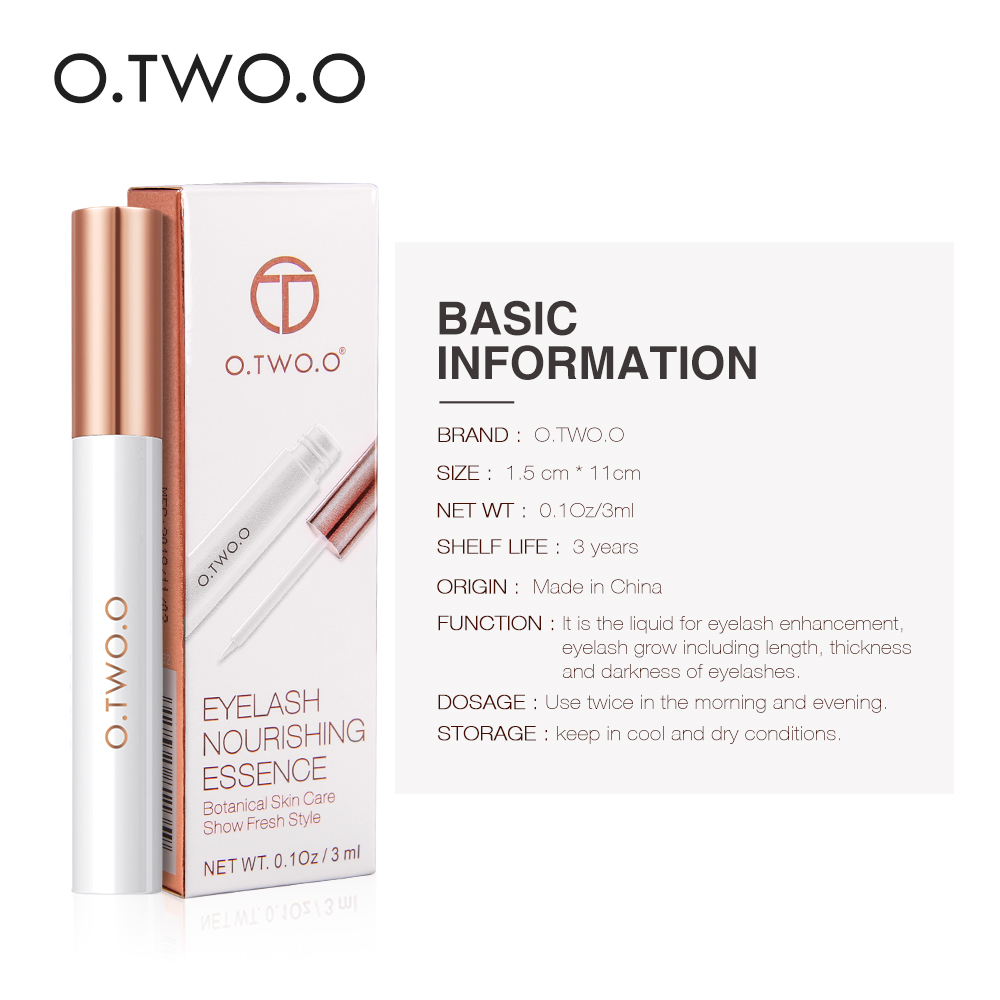 Wholesale O.TWO.O Eyelash Growth Serum Moisturizing Eyelash Nourishing Essence For Eyelashes Enhancer Lengthening Thicker 3ml. 