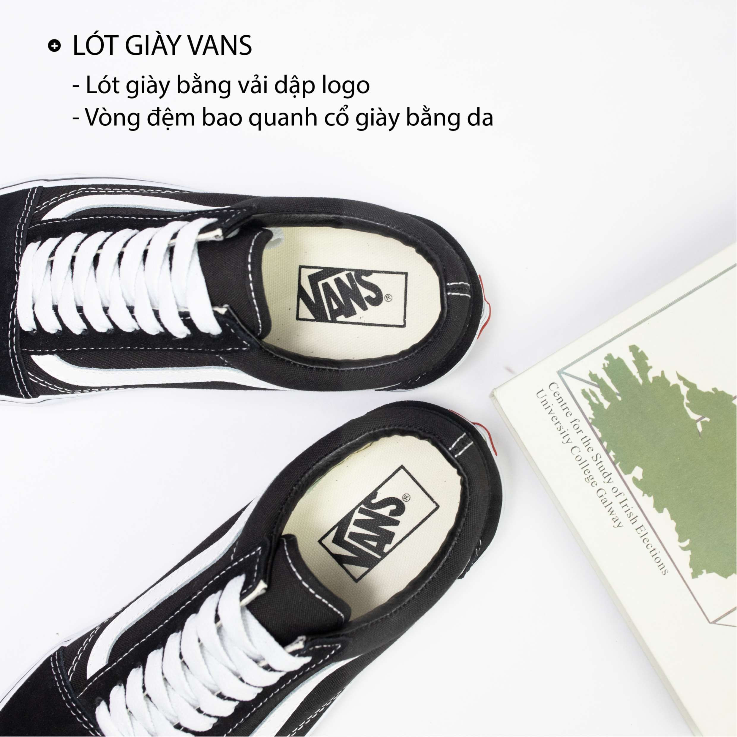 [3-5/8 Hoàn Tiền 25%]Giày Vans Chính Hãng Old Skool Black White