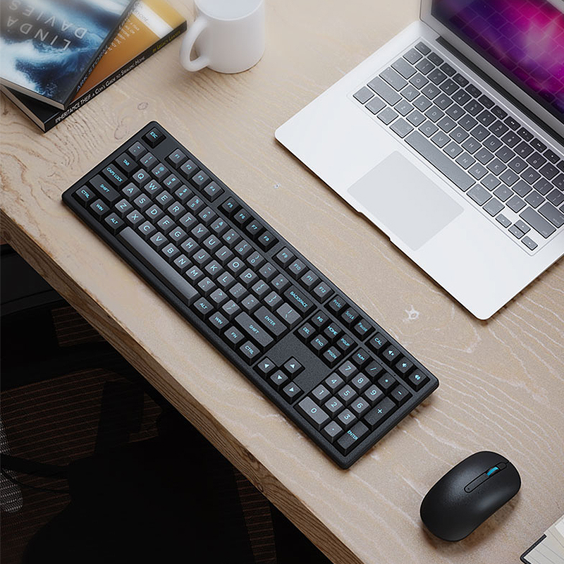 AKKO MX108 Keyboard and Mouse Combo Dual Mode Wireless BT+2.4G Keyboard Mouse Set for Laptop PC Computer