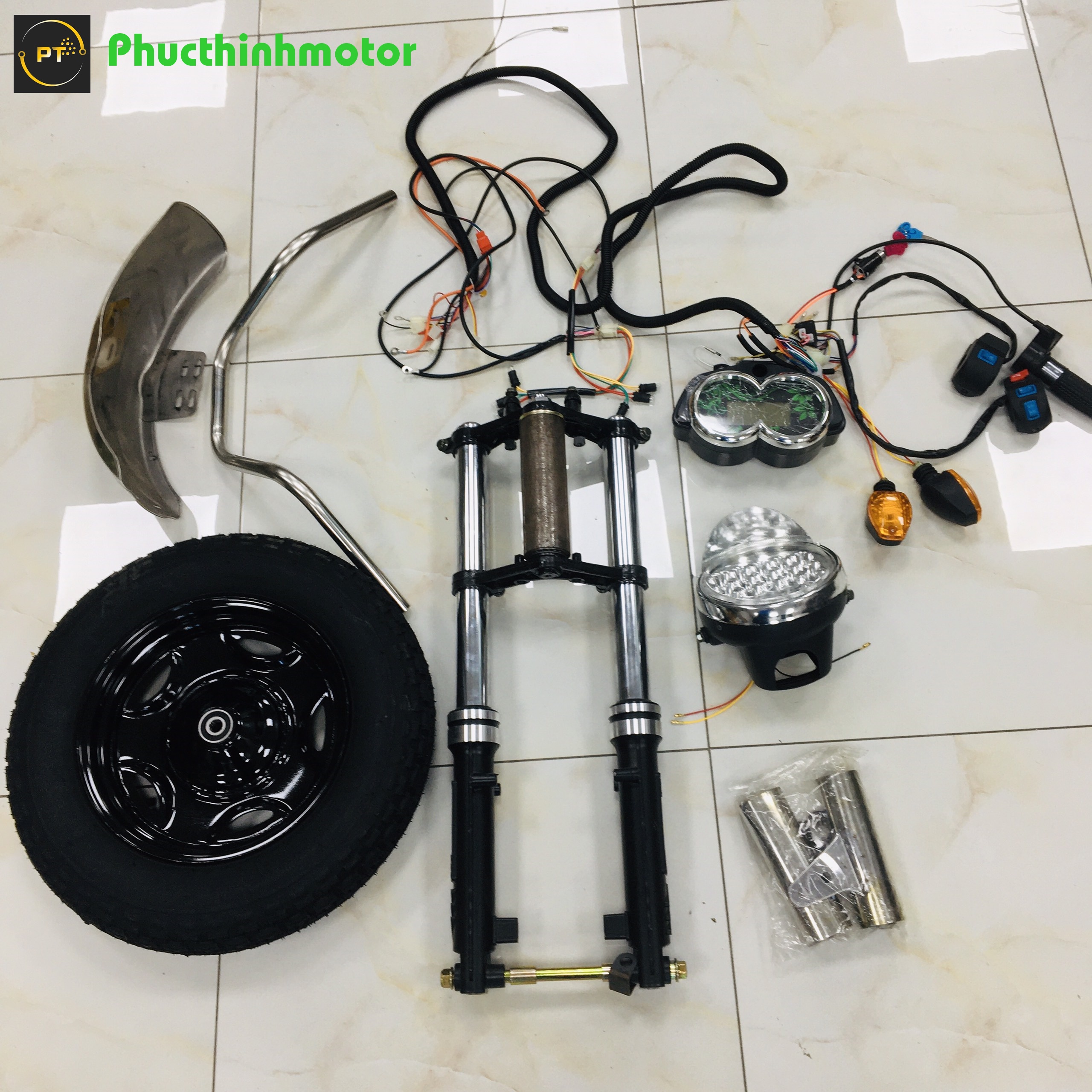 Bộ đầu phi 38 xe ba bánh điện