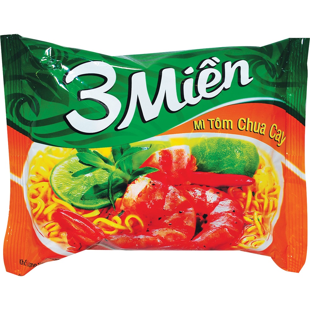 Combo 5 Gói Mì 3 miền chua cay gói 65g