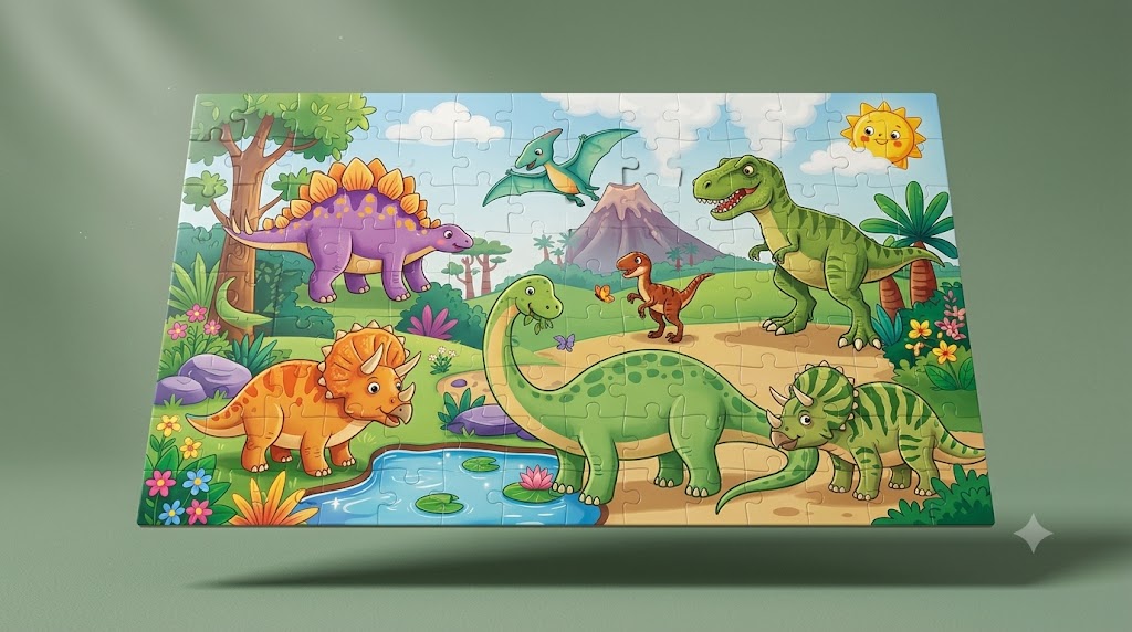 108 Pieces Jigsaw Puzzle Large Size 13x10.5 Inch Educational Learning Material & Toy.