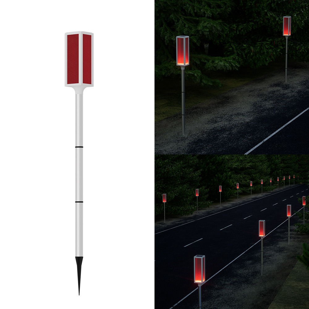 Obstruction Signal Road Obstruction Lights Led Flashing Solar Barricade Light Stainless ...