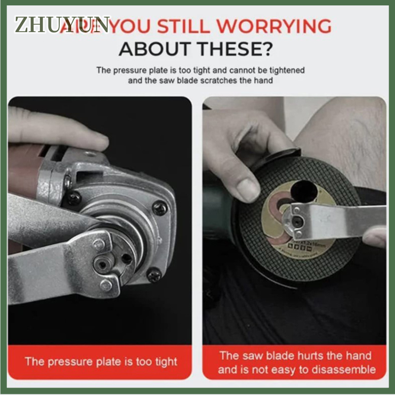 ZHUYUN Angle Grinder Socket Wrench Fast Removal Flange Nuts 100 Type Electric Angle Grinder Socket Spanner Power Tool Accessories