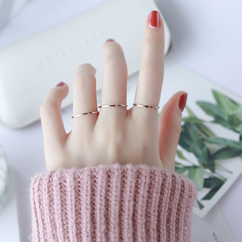 Nhẫn siêu mỏng titan không đen không rỉ