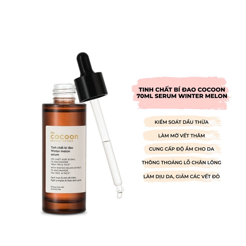 [Chiết-Gốc] Serum bí đao Cocoon dành cho da dầu mụn