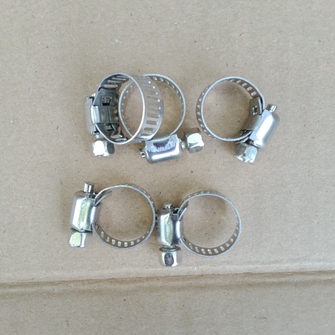 Combo 05 đai xiết inox- cổ dê, dùng xiết ống 9-16mm