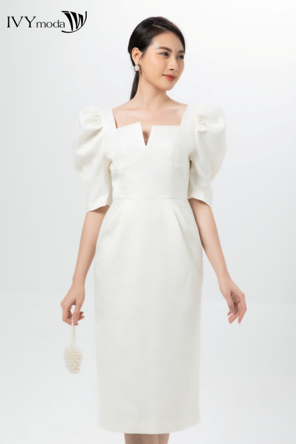 [ Nhập mã LAZSOCIAL10 - Giảm 20% tối đa 99K đơn 199K ] Đầm tay phồng tapta IVY moda MS 48M7181
