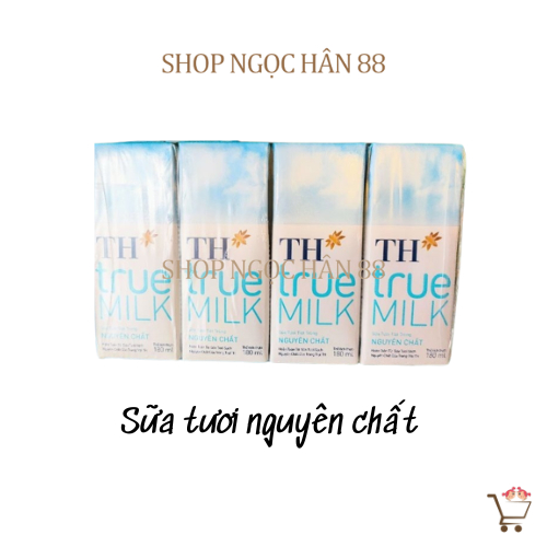 Lốc 4 hộp sữa TH true milk 180ml