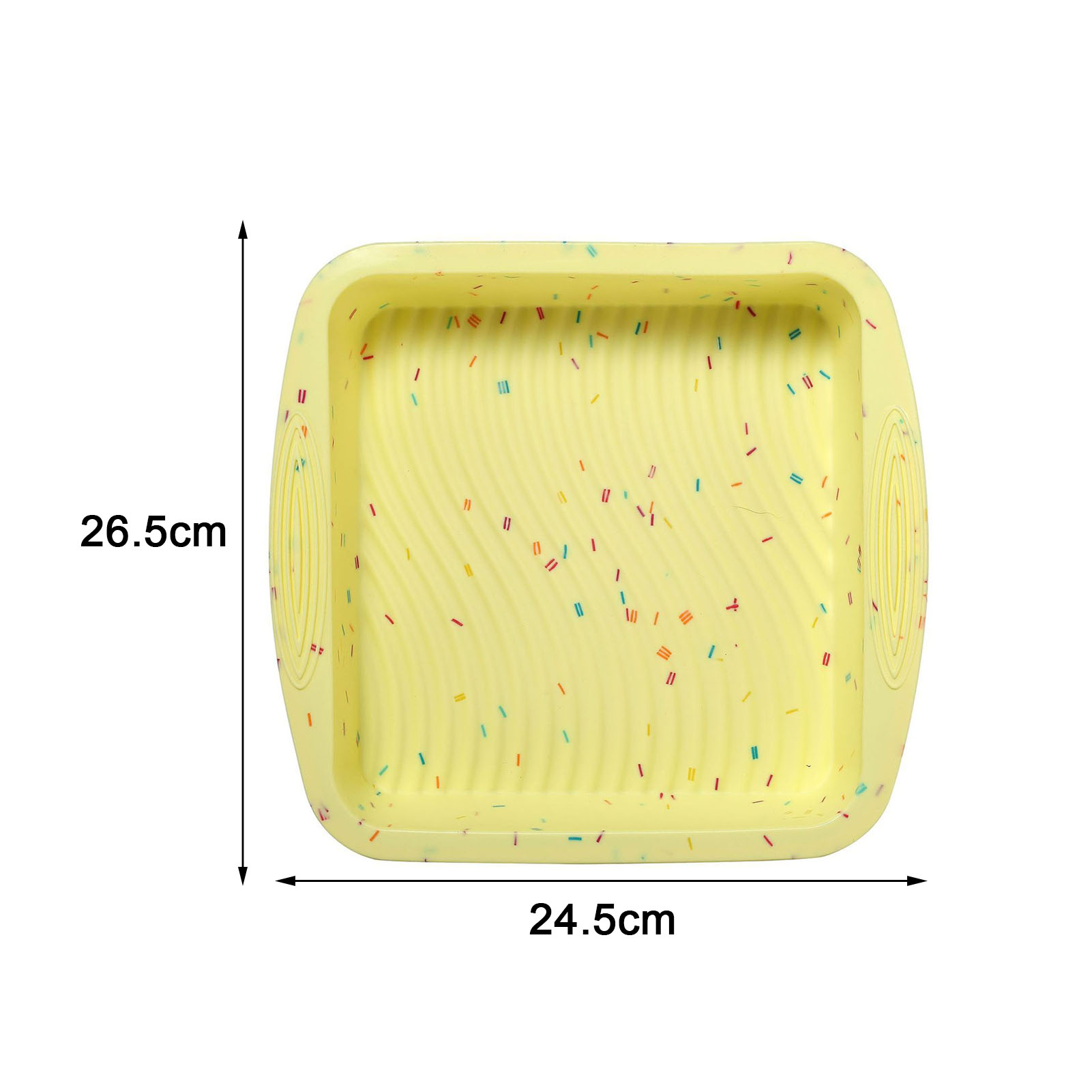 Square Cake Pan Wave Pattern Cake Mold Nonstick Silicone Cake Pan Easy Release High Temperature Resistant Perfect for Diy Baking 9 Inch Square Mold less Than