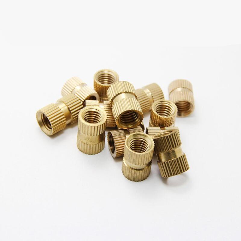 50Pcs Solid Brass Round Threaded Knurl Insert Embedded Nut M2-M6
