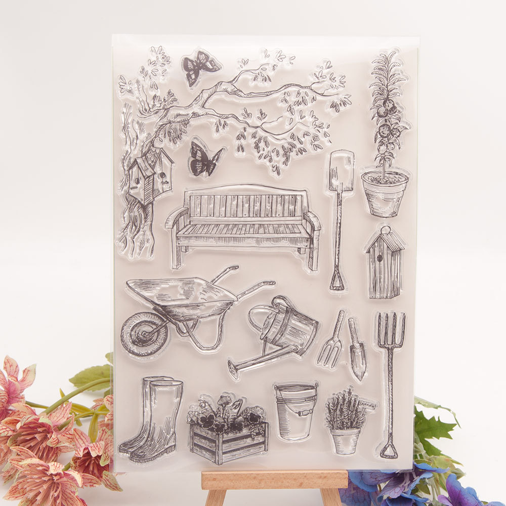 【InnovateWorld】Farm Tools Transparent Clear Silicone Stamp for Seal DIY ...