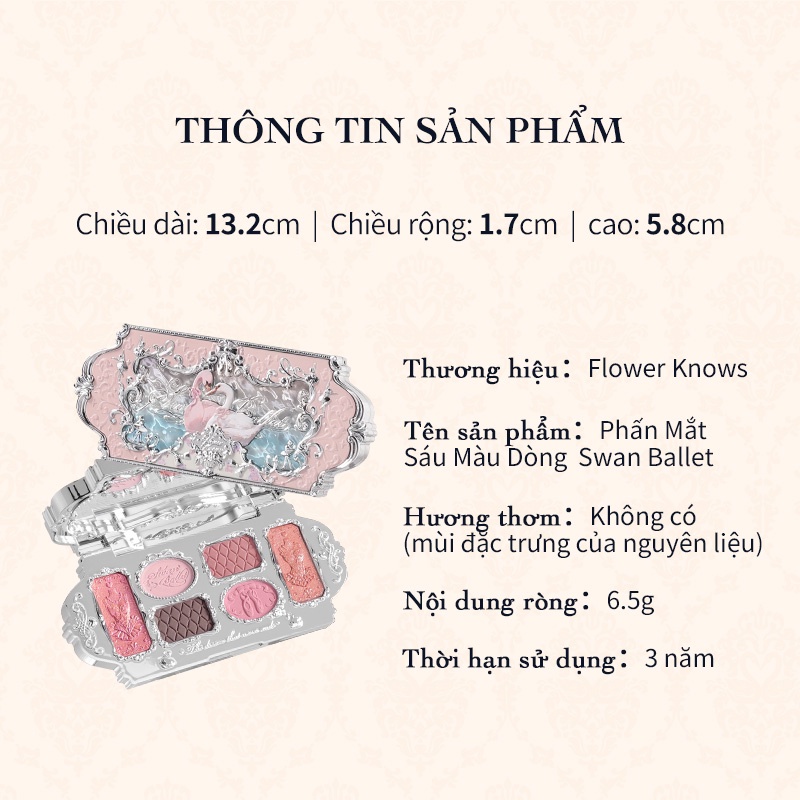 (Có sẵn) Bảng Phấn Mắt Swan Ballet Flower Knows