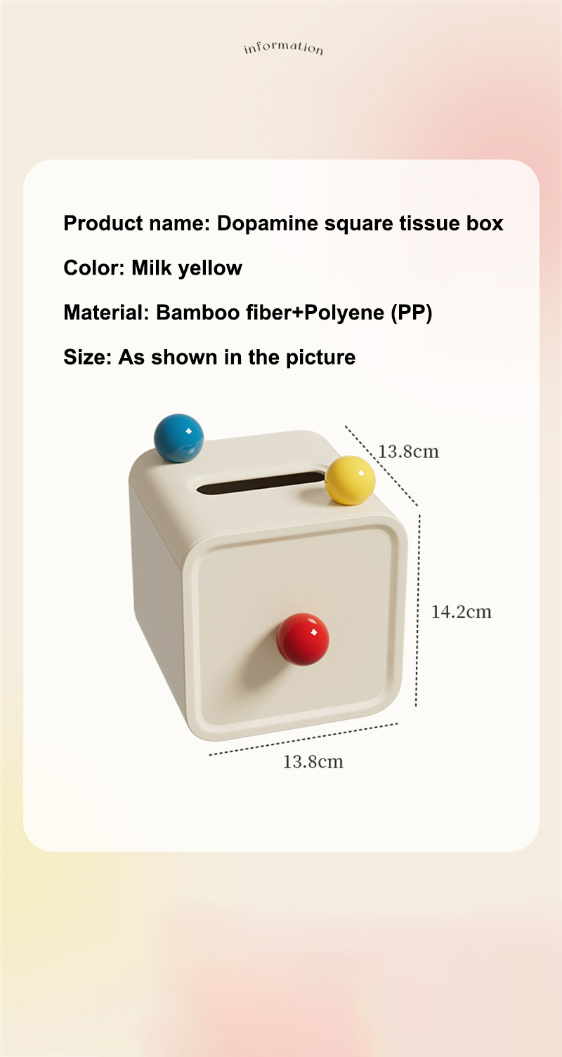 tissue box Advanced color pattern Square tissue box with lid Desktop paper tray Tissue box sanitary paper box Desktop tissue box Desk drawer storage box desk storage box