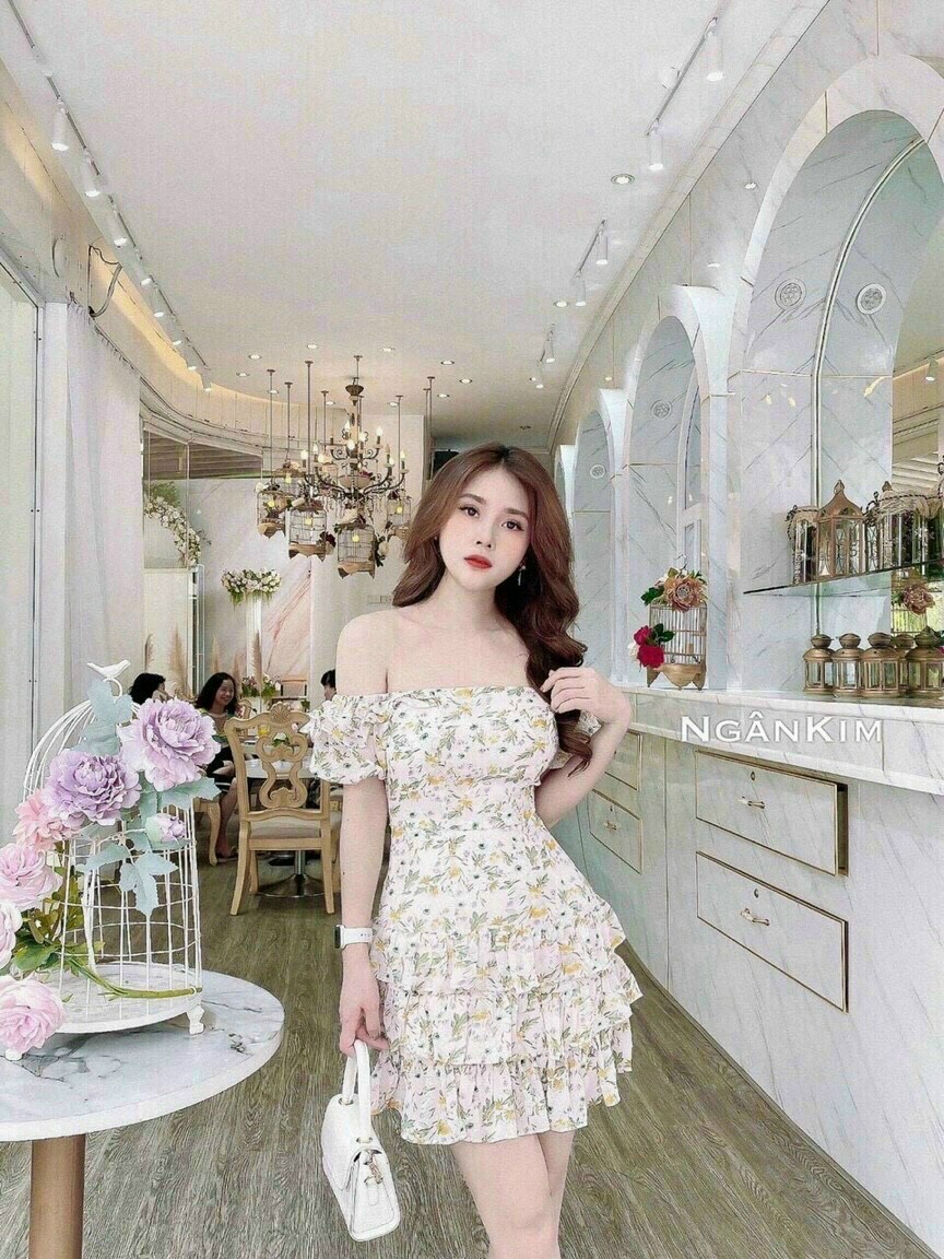 [ CHÍNH HÃNG ] Đầm trễ vai siêu xinh- Thời trang hot