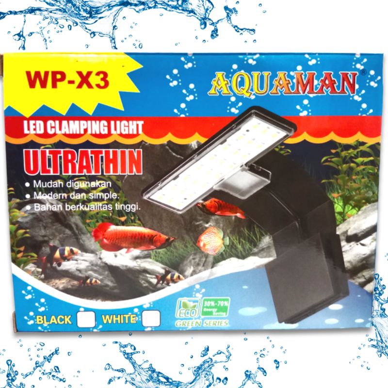 Lampu jepit aquarium aquascape AQUAMAN WP X3