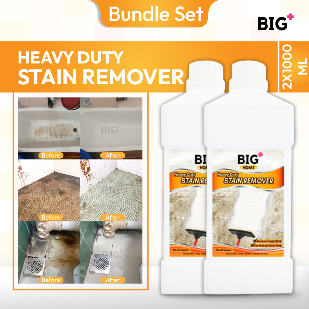 BIG+ Heavy Duty Stain Remover (2x1000ml) Toilet Bowl Cleaner Bathroom