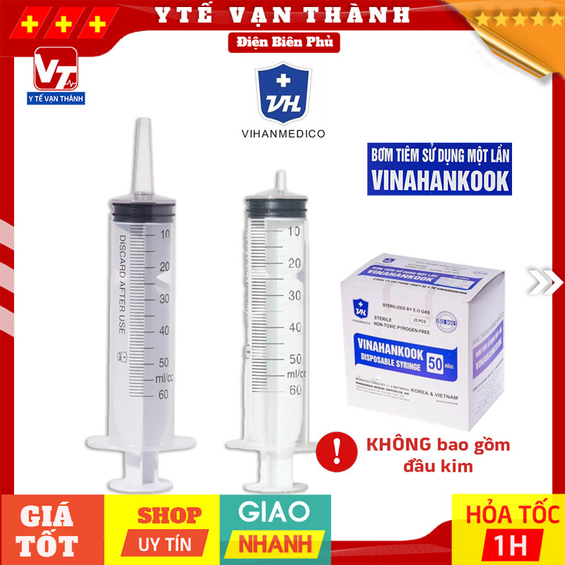 ✅ Bơm Tiêm Vô Trùng Vinahankook (Loại Lớn 50cc) -VT0179 - Y Tế Vạn Thành