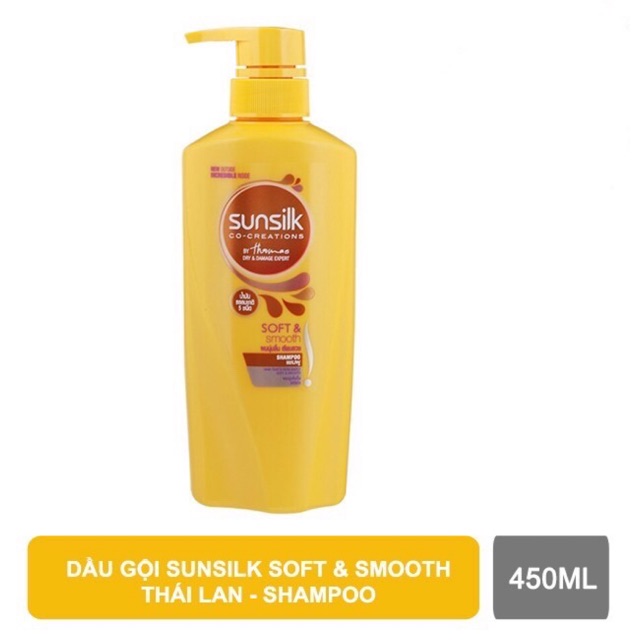 Dầu gội dầu sunsilk soft & smooth giúp tóc mềm và mượt 450ml - thái lan