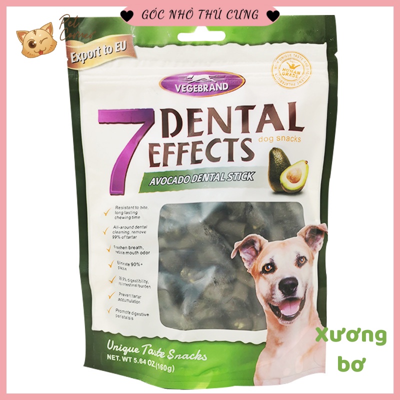Xương gặm sạch răng thơm miệng cho chó 7 Dental Effects (gói 160g)