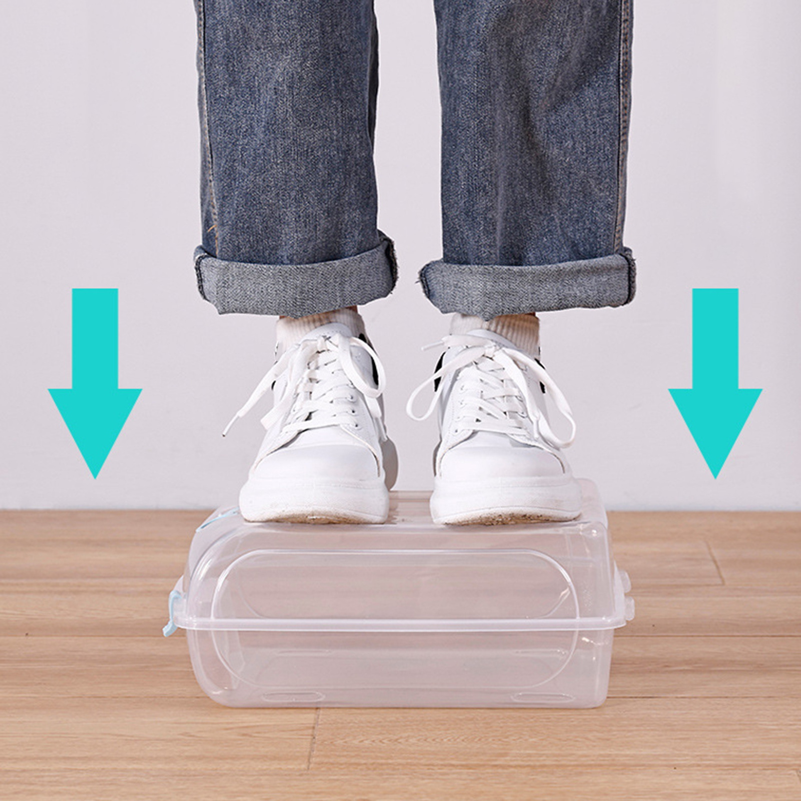 Stackable Shoe Box Ventilated Shoe Storage Box Transparent Shoe Storage Box with Ventilation Holes Space-saving Organizer for Home