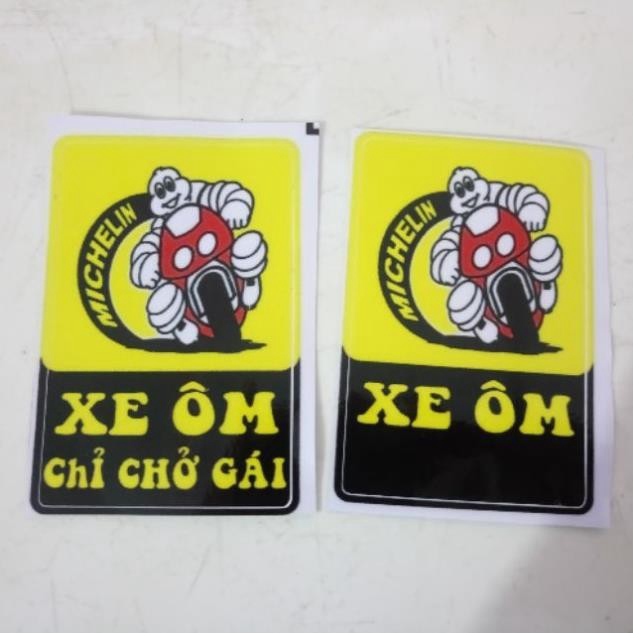 Logo sticker xe ôm chỉ chở gái 5k 1 cái