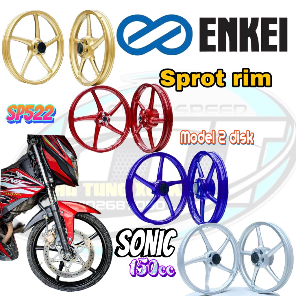 vành mâm 5 cây enkei sonic150 1.6-16