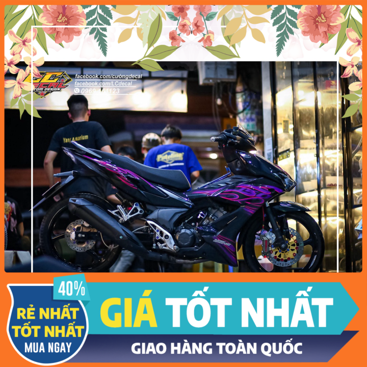 Tem rời winner v2 - mẫu rs150r lửa tím