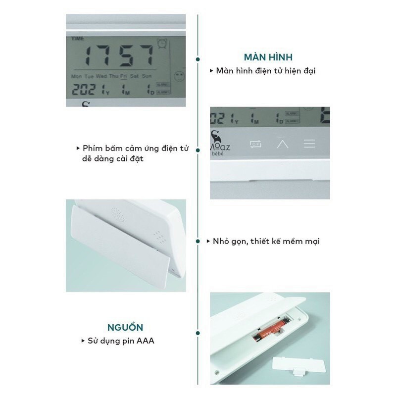 MB 027. NHIỆT ẨM KẾ TRONG NHÀ MOAZ BÉBÉ