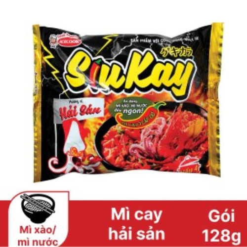 Mì SiuKay Vị Bò/Hải Sản Gói 128gr