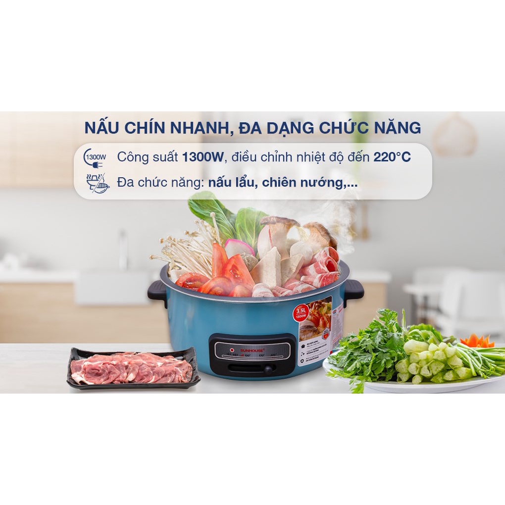 Nồi lẩu điện Sunhouse SHD4527 3.5 lít