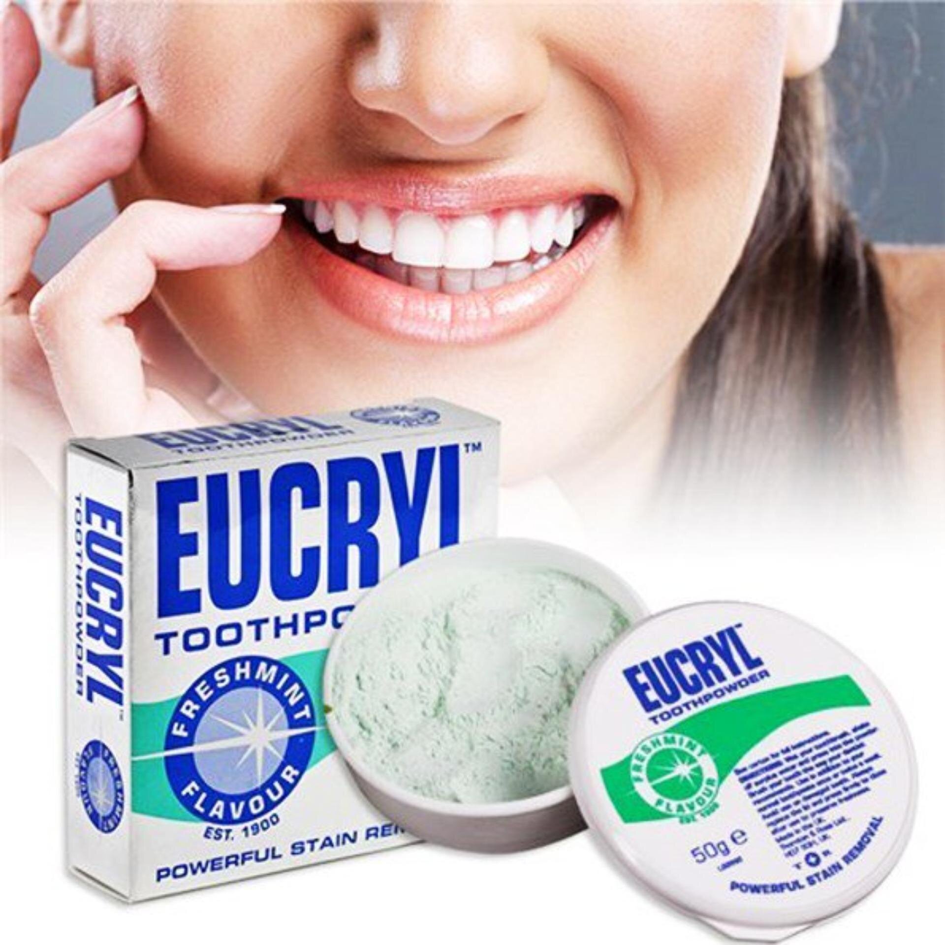 Bột đánh tẩy trắng răng Eucryl 50g - CHÍNH HÃNG