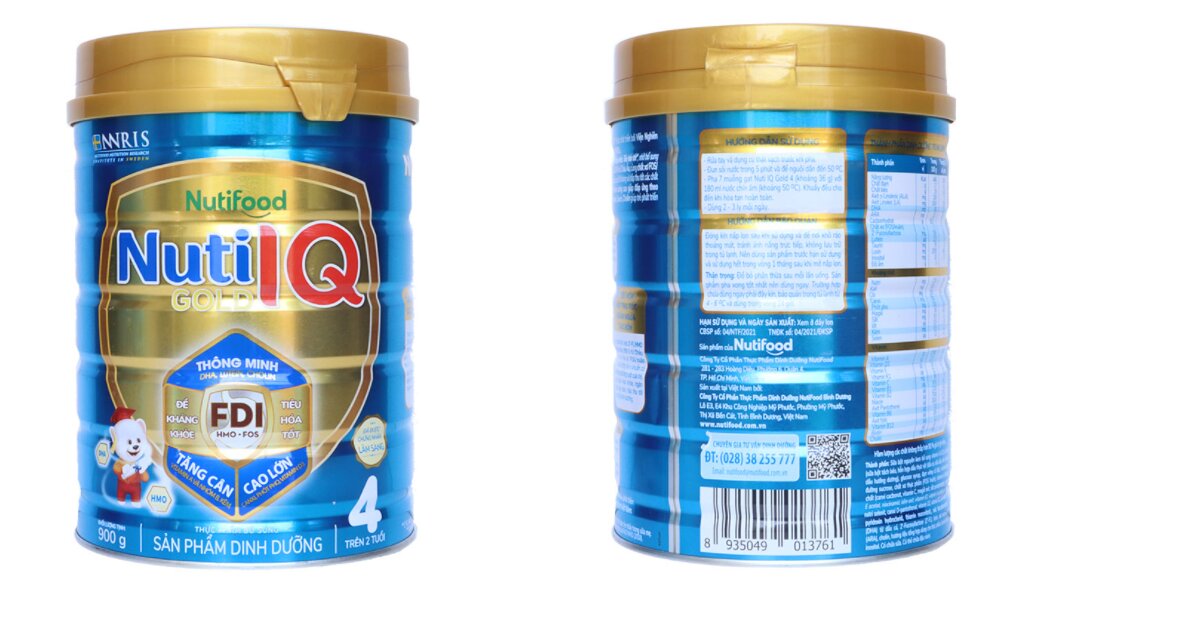 Sữa Bột Nuti IQ Gold 4 - Lon 900G {Mẫu Mới}