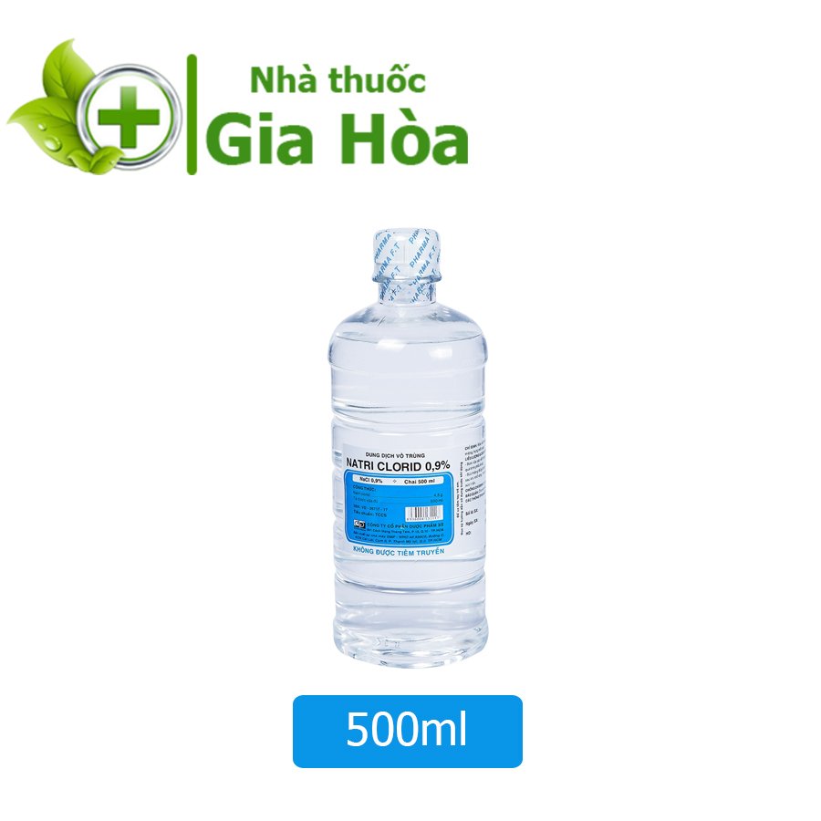 Nước Muối Vô Trùng Dược Phẩm 3/2 Chai 500ml