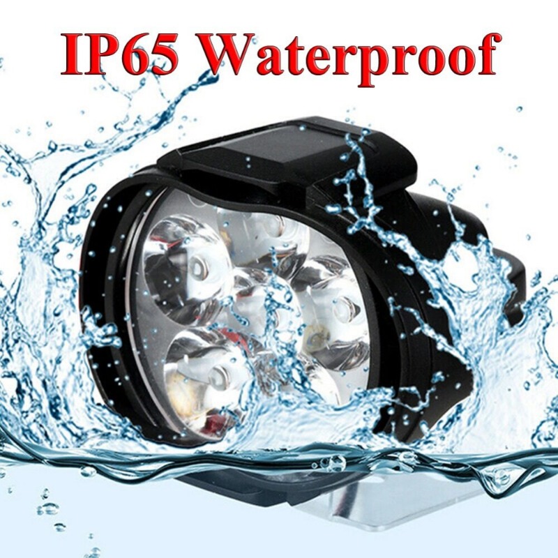 2Pcs 6 LED Motorcycle Headlight Highlights Waterproof Spotlight Auxiliary Spotlight Scooter Working Light with Switch Button