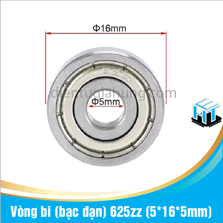 Set 2 cái Vòng bi (bạc đạn) 625zz (5*16*5mm)(2 cái)