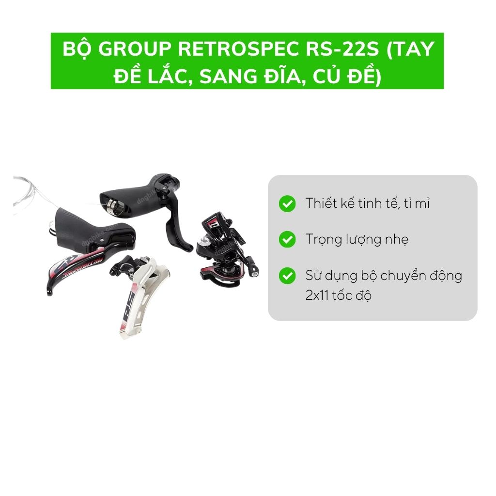 Bộ group RETROSPEC RS-22S (Tay đề lắc, sang đĩa, củ đề)