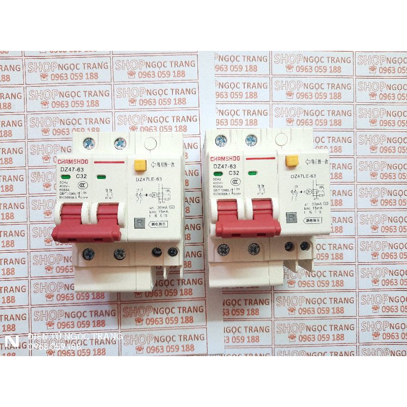 Aptomat chống giật 2 pha c63a