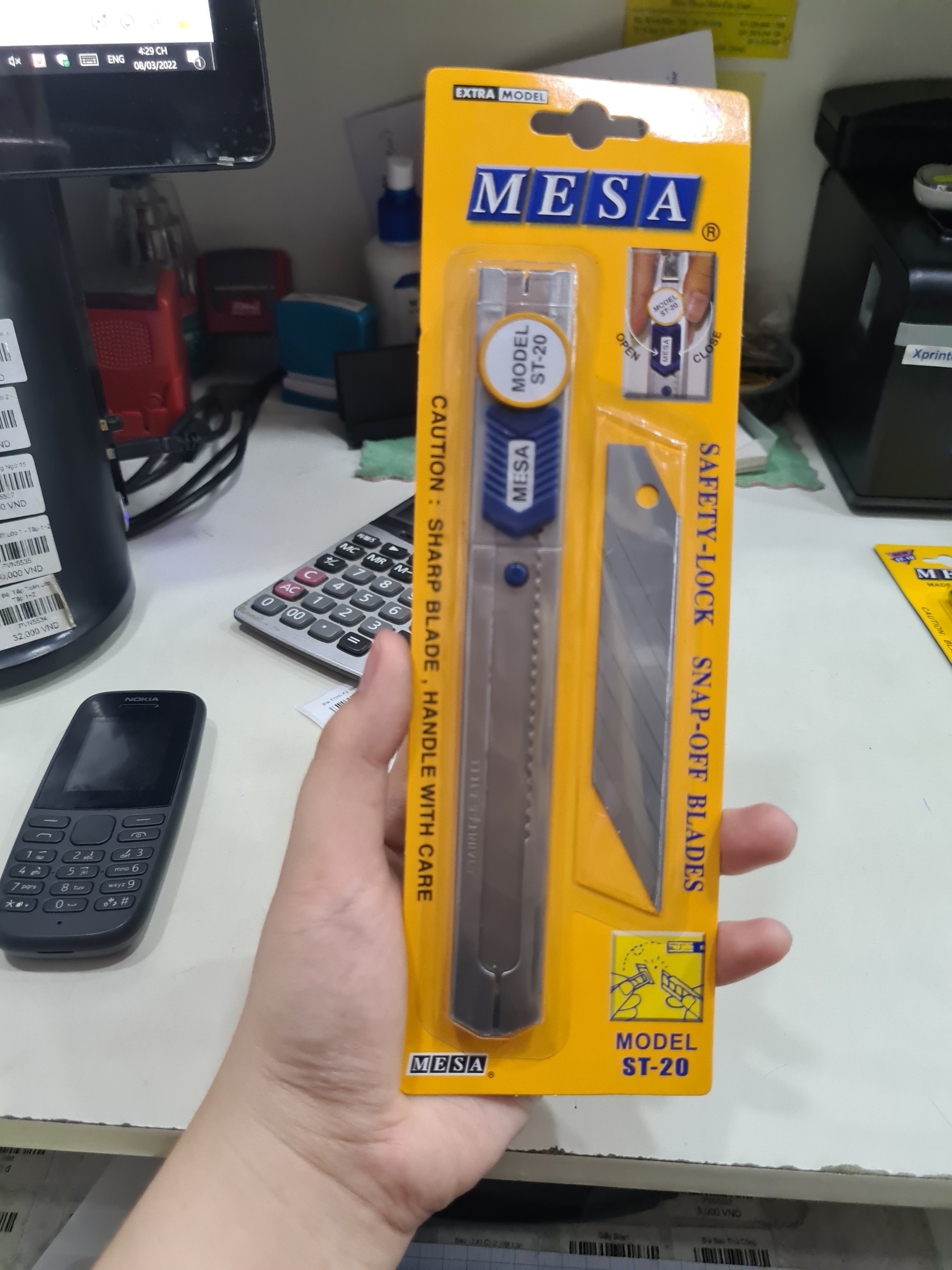 Dao Rọc Giấy Lớn MESA ST-20 (Dùng trong kho xưởng, cắt Carton)