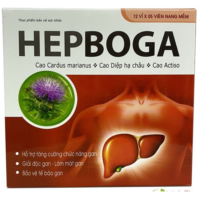 HEPBOGA hộp 60 viên - Hỗ trợ tăng cường chức năng gan , giải độc gan