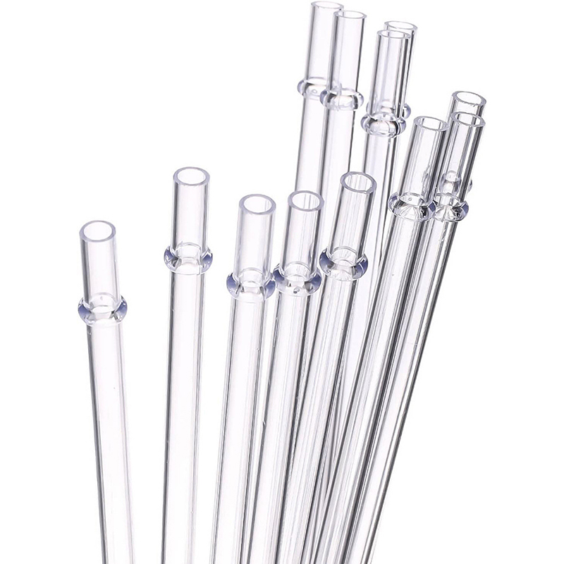 10 Pcs White Glitter Plastic Straw 9 Inches Long Reusable Hard Drinking Straws For Tumbler Mug Cup Bottle.