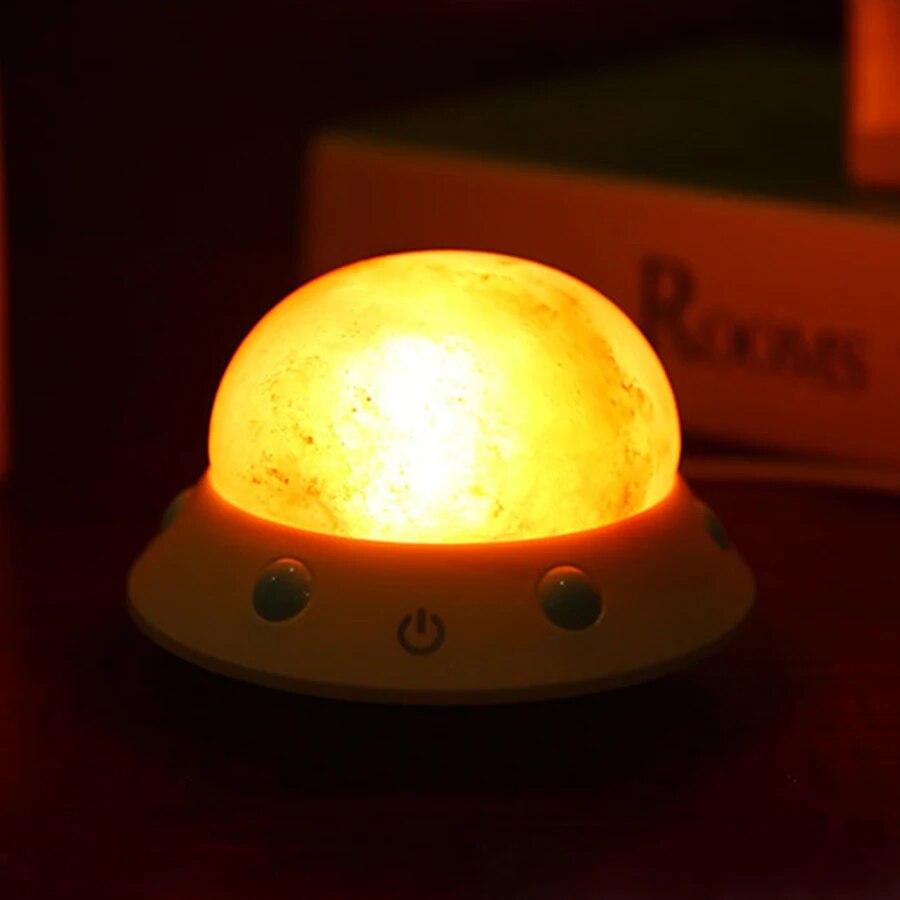 USB Crystal Salt Night Light Himalayan Crystal Rock Salt Lamp LED Air