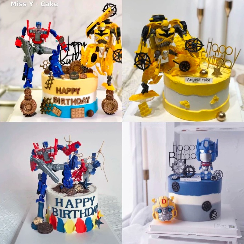 Bumble Bee Transformers Fondant Cake, Food & Drinks, Homemade Bakes on  Carousell